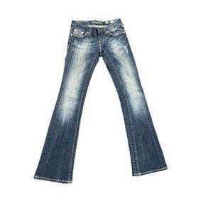 Miss Me Boot Cut Jeans Angel Wings Thick Thread Size 26